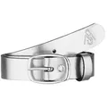 Merry Style Ledergürtel Damen Gürtel Ledergürtel 3 cm Breit D41 (1-St) silberfarben 95 cm