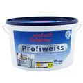 Profiweiss Wandfarbe Einfach Schöner Farbe Weiße Innenfarbe 10l (3,40€/1l)