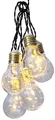 LED-Lichterkette "Glow Battery", 5-teilig 5x 2 warm white LED, LED Draht im Inneren ca. 100 cm Länge, Batterie, Timer