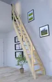 Raumspartreppe Fichte 2000 gerade-Holzgeländer (2 Querleisten)
