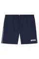 BOSS Herren Starfish Badeshorts mit kontrastfarbenem Logo und Paspelierung Dunkelblau L