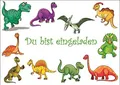 10 Dinosaurier-Einladungen/Geburtstagseinladungen Kinder Mädchen Jungen: 10-er