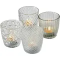 Boltze Gruppe - Boltze Windlicht Set Marilu 4-teilig (transparent, Gläser Für Kerzen) 1014419