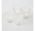 BOLTZE GRUPPE GmbH Teelichthalter Teelichthalter Marilu Glas lackiert klar H.7,5 cm Ø.7,5 cm 4-teilig