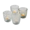 Boltze Windlicht Set Marilu 4-teilig (Transparent, Gläser für Kerzen) 1014419