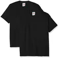 Fruit of The Loom Valueweight Kurzarm-T-Shirt für Jungen, 2 Stück, Schwarz (Schwarz Schwarz), 12-13 Jahre