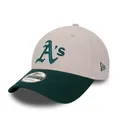 New Era Oakland Athletics Contrast Visor 9Forty Adjustable Cap Beige - One-Size