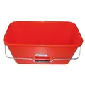 Teko Plastic Wischeimer mit Metallhalterung, 12 l, Kunststoff, rot, Einheitsgröße