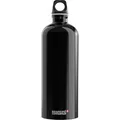 SIGG - Alu Trinkflasche - Traveller Schwarz - Klimaneutral Zertifiziert - Für Kohlensäurehaltige Getränke Geeignet - Auslaufsicher - Federleicht - BPA-frei - Outdoor - 1L