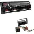 Kenwood KMM-BT209 1-DIN Autoradio Bluetooth USB AUX-In Short Body mit Einbauset für Fiat Ducato 2006-2011 schwarz