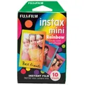 instax mini insant film, Rainbow border, 10 shot pack, suitable for all instax c