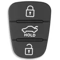 FINTERRY Autoschlüssel Tastenfeld Gummi für Hyundai i20 i30 ix20 ix35 Elantra Veloster | Kia Pro Ceed Sportage Rio Sorento Picanto Soul Venga – 3 Tasten Ersatz Gummiknöpfe für Schlüsselgehäuse HOLD