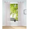 OTTO home Schiebegardine Dimona (2 St), Schlaufen, transparent, Voile, 2er-Set, Fertiggardine, inkl. Beschwerungsstange, Wellen braun 57 cm x 245 cm