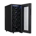 Adler Getränkekühlschrank AD 8083, Getränkevorratsschrank, für 12 Flaschen, Temperaturregelung, schwarz, Energieeffizienzklasse G (März 2021)