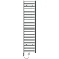 LuxeBath Badheizkörper Designheizkörper Handtuchwärmer Handtuchtrockner, Handtuchwärmer Sahara Elektrisch mit Heizstab 900W gebogen silberfarben 180 cm x 5 cm