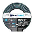 Cellfast Gartenschlauch Hobby, Formstabiler, Flexibel 6-lagiger Schlauch aus hochwertigem Doppelgeflecht mit Kreuz- und Trikotgewebe, 30 bar Berstdruck, 25m , 5/8 zoll