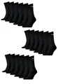 PUMA Unisex Crew Tennissocken Sportsocken Socken für Damen Herren 18 Paar, Farbe:200 - black, Socken & Strümpfe:47-49