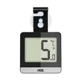 ADE Digitales Kühlschrankthermometer | Thermometer für Gefrierschrank und Kühlschrank magnetisch | Großes Display -20°C bis 60°C | Schwarz