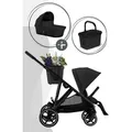 Cybex Gazelle S Kinderwagen inkl. Cot S Babywanne / Kombikinderwagen, Farbe:Moon Black / Black