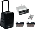 OMNITRONIC Set MOM-10BT4 Modular-Drahtlos-PA-System + CD-Player mit USB&SD + 2x Akku (20000386)