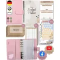 BeginnerBudget Ringbuchkalender Budget Planner & Haushaltsbuch Starter-Set: Sparbuch & Spar-Challenges, In Deutschland produziert und zusammengetragen rosa
