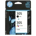 HP 305 - 2er-Pack - Schwarz, Farbe (Cyan, Magenta, Gelb)
