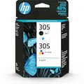 HP 305 2-Pack TRI-Color/Black ORIGINAL Ink Cartridge