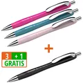3 + 1 GRATIS: Schneider Kugelschreiber Slider Rave XB farbsortiert,...