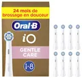 Oral-B Braun iO Sanfte Reinigung Ersatzb Aufsteckbürsten für elektrische Zahnbürste, Ersatzbürsten 8 St. Weiß