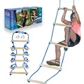 Schildkröt Jungle Ladder, Jungle Line Zubehör, 2,5 Meter Lange robuste Strickleiter, 6 hochwertige Holzsprossen, vielseitige Einsatzmöglichkeiten