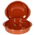 2er Set Cazuela mit Griffen Ton-Schale Bernd Ø 25,5cm Größe XXL Mittelalter 