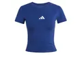 adidas Damen Essentials 3 Stripes Slim Baby T-Shirt, Dark Blue/White, XL