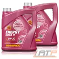 MANNOL 2x 4 L LITER ENERGY ULTRA JP 5W-20 MOTOR-ÖL MOTOREN-ÖL