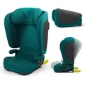 Kinderkraft UNITY 2 Kindersitz 100–150 cm, 15–36 kg, klappbar, ISOFIX, SPS+ & H-GUARD, Schlafposition, AIR FLOW System, Grün - Grau
