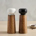 Salz und Pfeffermühle aus Holz und Keramik  Gewürzmühle Grinder mit verstellb...