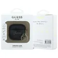 Guess AirPods 4 Hülle Case Cover 4G Script Metal Charm Collection black