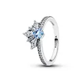 Pandora Ring Größe 54, Disney Frozen Königin Elsa Tiara Ring, Silber / Blau