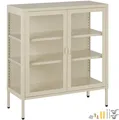 tectake® Metallvitrine Baker Kippschutz, höhenverstellbare Füße