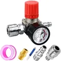 Druckminderer 1/4 Zoll mit Manometer Druckregler für Luftkompressor 175 PSI
