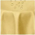 DecoHomeTextil Heimtextilmanufaktur Tischdecke Leinen Optik Tischdecke Tischtuch Abwaschbar Wasserabweisend gelb Rund 180 cm