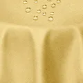 DecoHomeTextil Leinen Optik Tischdecke, Rund 180 cm Gelb, wasserabweisend, fleckenabweisend, abwaschbar, Lotuseffekt, bügelfrei