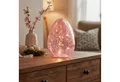 Levandeo® LED Dekolicht, LED Osterei H16cm Rosa Glas Dekolampe Timer Osterdeko Tischlampe