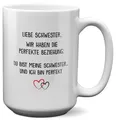 XL Tasse Schwester Geschenk Geburtstag Weihnachten Geschwister Mädchen Frauen