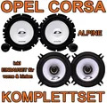 OPEL CORSA B C ALPINE LAUTSPRECHER BOXEN SET VORNE+HINTEN FRONT+HECK EINBAUSET