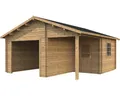 Einzelgarage Palmako Roger 21,9+5,2 m² ohne Tor 510 x 550 cm tauchgrundiert brau