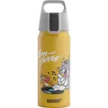 Sigg - Alu Trinkflasche Kinder - WMB ONE Disney Tom & Jerry - Kohlensäuregeeignet - Auslaufsicher - Federleicht - BPA-frei - Klimaneutral Zertifiziert - Sport & Schule - Gelb - 0,6L