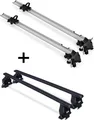 2x Fahrradträger Bike Pro + Dachträger Menabo Tema Stahl kompatibel mit für Hyundai I30 (Steilheck 5 Türer) 2011-2015