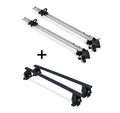 VDP Dachträger, 2x Fahrradträger Bike Pro + Dachträger Menabo Tema Stahl kompatibel mit Hyundai I30 (Steilheck 5 Türer) 2011-2015