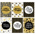 Papierdrachen Weihnachtskarten Set - 12 Postkarten für Weihnachten - Kunstdruck zum Verschicken und Sammeln - Karten Set 4 - Schwarz-gold