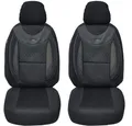 BREMER SITZBEZÜGE Maß Auto Schonbezüge kompatibel mit Suzuki SX4 S-Cross Fahrer & Beifahrer Set ab 2013 / Auto Sitzbezüge Schonbezug Set Autositzbezüge 2er Pack in Schwarz (G102)